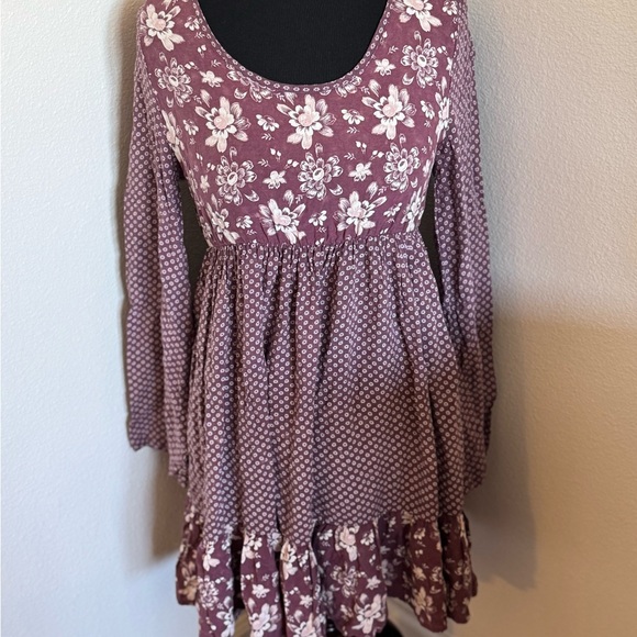 2 FOR $20 Tokyo Darling Boho Dress Purple Peasant Style Rayon Cottagecore XS - Picture 2 of 10